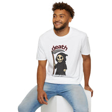 Load image into Gallery viewer, Death by PowerPoint T-Shirt — Silly Grim Reaper Meeting Humor