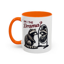 Load image into Gallery viewer, Raccoon 'Am I the Drama?' Accent Coffee Mug — 11/15oz Ceramic