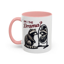Load image into Gallery viewer, Raccoon 'Am I the Drama?' Accent Coffee Mug — 11/15oz Ceramic