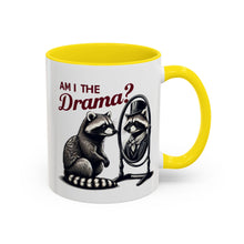 Load image into Gallery viewer, Raccoon 'Am I the Drama?' Accent Coffee Mug — 11/15oz Ceramic