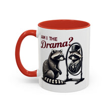 Load image into Gallery viewer, Raccoon 'Am I the Drama?' Accent Coffee Mug — 11/15oz Ceramic