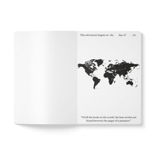 Load image into Gallery viewer, Travel Journal and Notebook, Lined Pages and World Map, Strong and Soft Cover