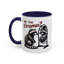 Load image into Gallery viewer, Raccoon 'Am I the Drama?' Accent Coffee Mug — 11/15oz Ceramic