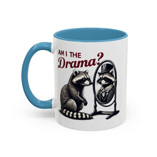 Load image into Gallery viewer, Raccoon 'Am I the Drama?' Accent Coffee Mug — 11/15oz Ceramic