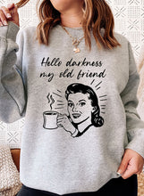 Load image into Gallery viewer, Hello Darkness My Old Friend Coffee Sweat Shirt - Wicked Lotus