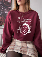 Load image into Gallery viewer, Hello Darkness My Old Friend Coffee Sweat Shirt - Wicked Lotus