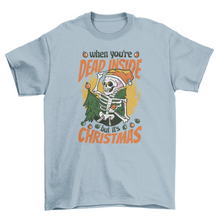 Load image into Gallery viewer, Skeleton christmas funny t-shirt - Wicked Lotus
