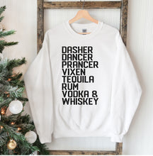 Load image into Gallery viewer, Reindeer Names Christmas Sweatshirt - Wicked Lotus