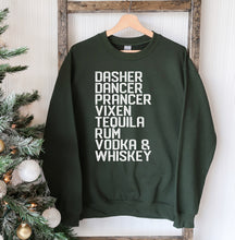 Load image into Gallery viewer, Reindeer Names Christmas Sweatshirt - Wicked Lotus