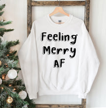 Load image into Gallery viewer, Feeling Merry AF Christmas Sweatshirt - Wicked Lotus