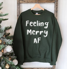 Load image into Gallery viewer, Feeling Merry AF Christmas Sweatshirt - Wicked Lotus