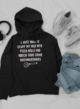 Load image into Gallery viewer, Pizza Rolls and True Crime Hoodie - Wicked Lotus