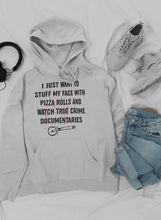 Load image into Gallery viewer, Pizza Rolls and True Crime Hoodie - Wicked Lotus